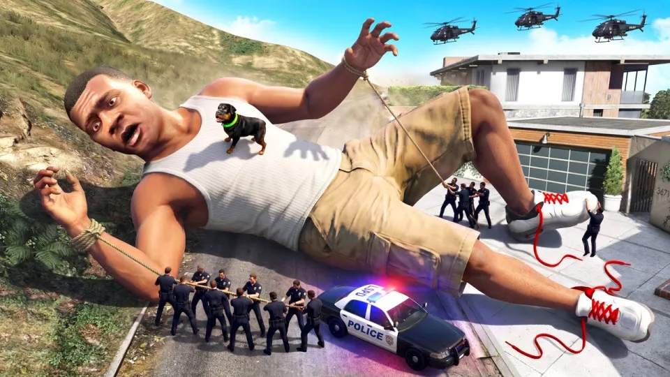 Becoming GIANT FRANKLIN in GTA 5!